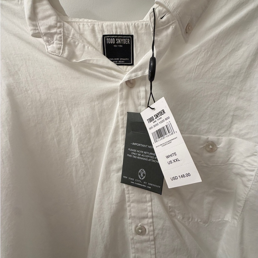 Todd Snyder White Casual Button-Down Shirt